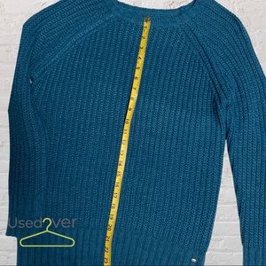 AM EAGLE JEGGING SWEATER TEAL SZ. Sm